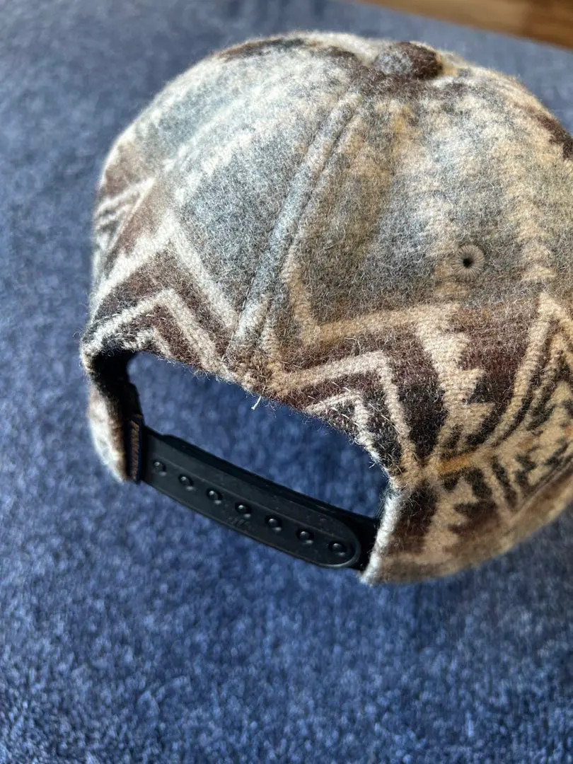 Pendleton Native Pattern Snapback Cap Gray Wool B… - image 2