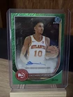 2025-26 Topps Chrome Bowman Zaccharie Risacher Green Refractor /99 BCA-ZR Auto