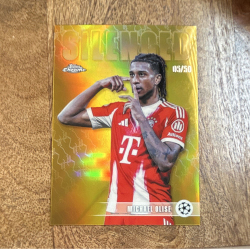 Michael Olise [Gold] #SHH-7 2025 Topps Chrome UEFA Silenced card