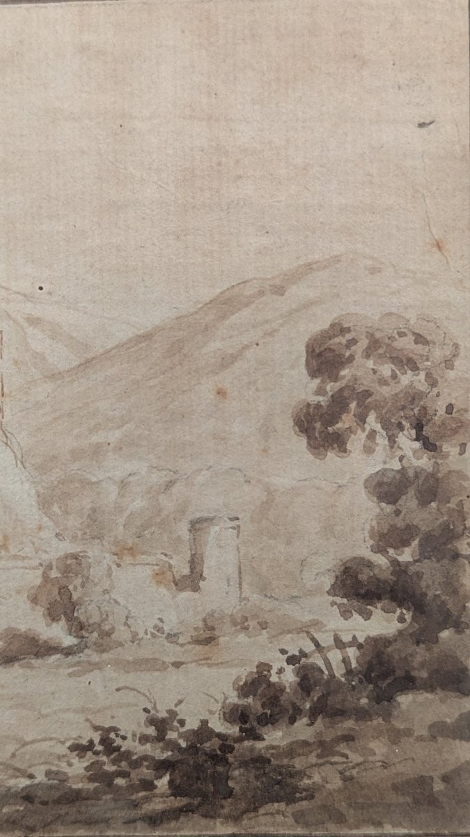 Drawing ink and wash - Village de La Garde dans le Var - 18th century