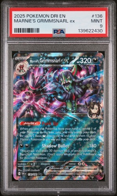 #ad #ad PSA 8 Marnies Grimmsnarl ex 2025 Pokémon DRI EN #136 $60.00