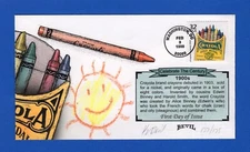 Scott 3182d Crayola Crayons 1900s CTC HP FDC by Bevil Main Lot 175 Made