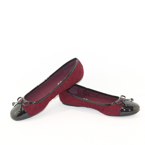 EAST 5TH womens Aloha slip on flats shoe size 7 M red wine fabric upper NEW - Picture 3 of 6