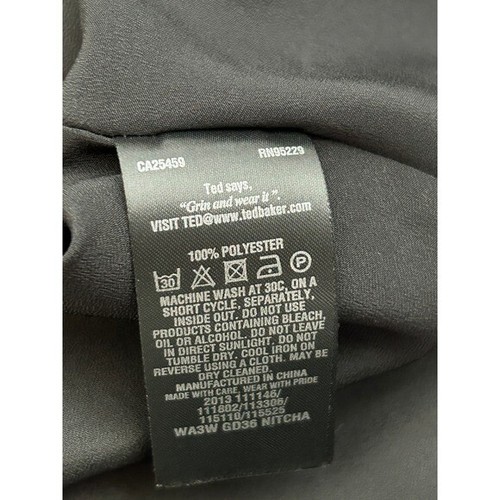 Vestido Ted Baker Nitcha Cuello Lazo en Negro Talla Grande / 4 - Imagen 7 de 10