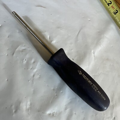 Vintage Husky USA Torx Screwdriver T25 Hard Handle Blue  90023