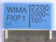 25 WIMA 2200pF 2kV Polypropylene Capacitors