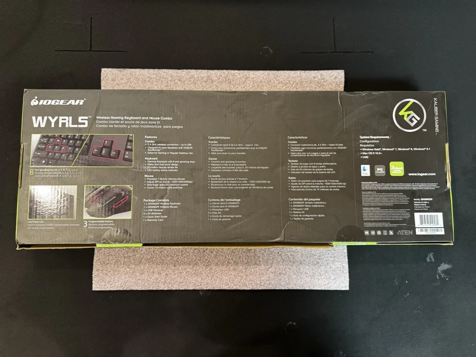 IOGEAR Kaliber Gaming Wireless Gaming Keyboard and Mouse Combo, GKM602RM (B1) - Image 4 of 4