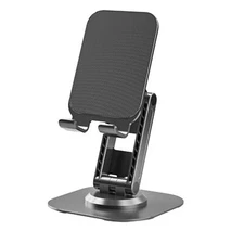Metal Rotating Cell Phone Holder Foldable Desktop Mobile Phone Table Stand