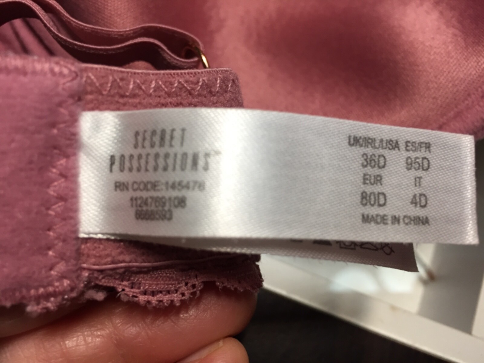 padded underwired   Bra size  secret possessions it 4d  us 36d eu 80d fuschia image 9
