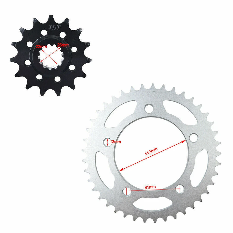 15T Front 41T Rear Sprockets for Honda CB500F/X CBR500R 13-18 /CTX700 NC 700 750 Foto 3 de 3