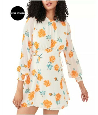 samantha lace up mini dress FREE PEOPLE Ivory Combo Samantha Lace Up Mini Dress Size Small $148 New