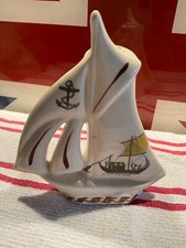 Vintage PEB China Boat Vase Ship. Nile Boat, ornament