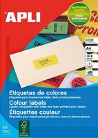 Apli Adress-Etiketten, 105 X 148,5 Mm, Gelb
