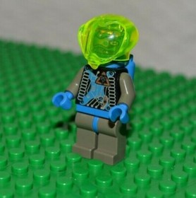 LEGO Zotaxian Insectoid Alien Minifigure Blue Head Neon Green Bubble #6905 SP021