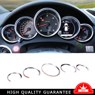 Speedometer Panel Frame Cover Trim Fit For Porsche Cayenne 2011-2017 Matt Silver