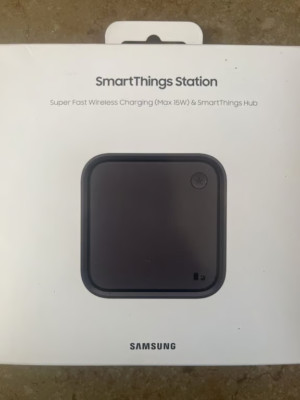 Samsung SmartThings Station with Power Adapter, 15W Super Fast Wireless Charger