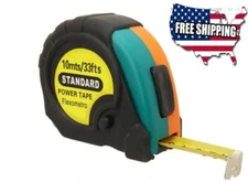 33ft Power Tape Measure Auto Lock heavy duty measure tape