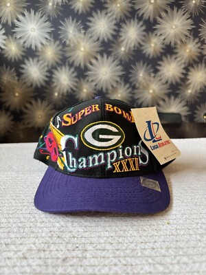 NWT Super Bowl XXXI Green Bay Packers Logo Athletic Snapback Hat