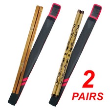 Set of 2 pairs Escrima Sticks Kali Arnis Multi Node Rattan Dragon Burnt Skin-on