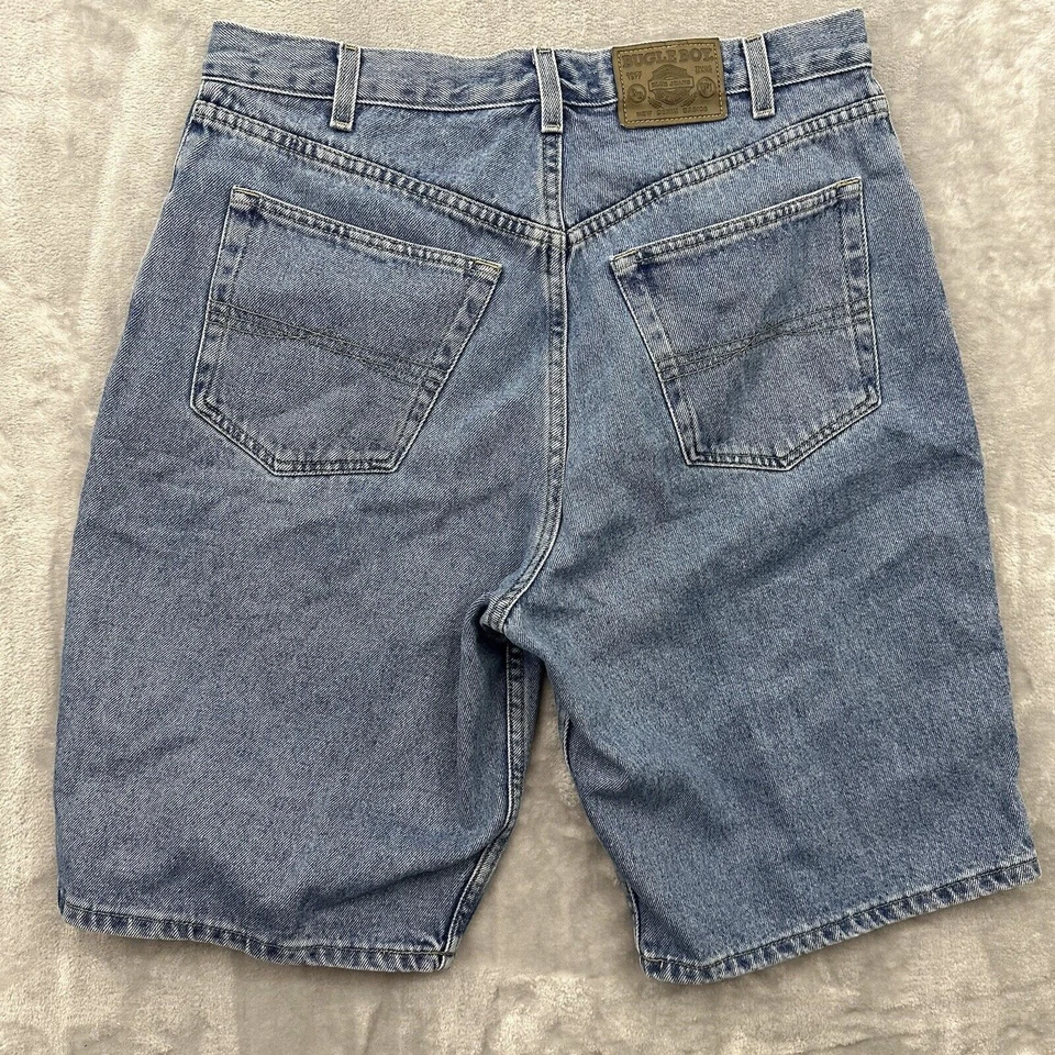 Pantalones Cortos De Colección Bugle Boy Jeans 765 Para Hombre 34 Azul Años 90 Denim Med Lavado 11” Entrepierna Foto 4 de 4