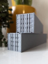 Set of 2 - HO Scale 40' ft Shipping Containers - Train Freight Car Piko Stacking