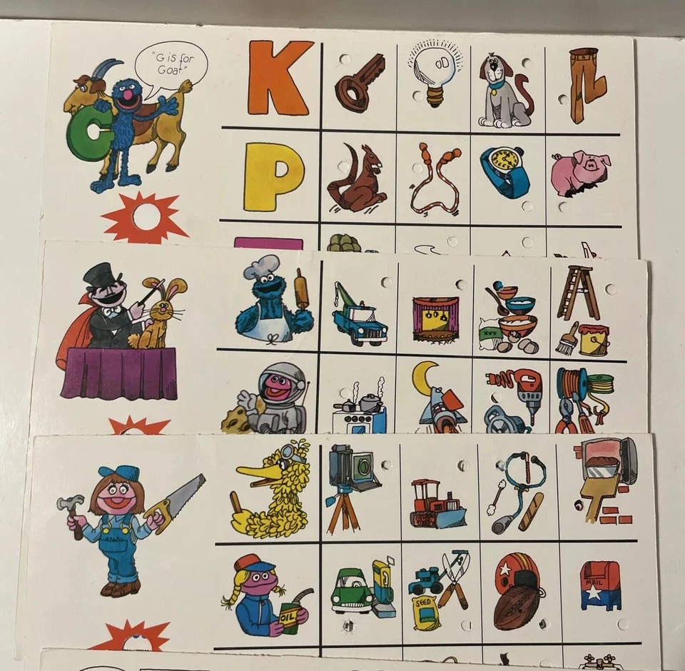 Vintage Sesame Street "Light And Learn" Game (1977) - Lot of Parts (ONLY) - Image 2 of 4