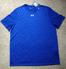 Under Armour Mens UA Locker Tee 2.0 Short Sleeve Loose Shirt Blue Size L NEW