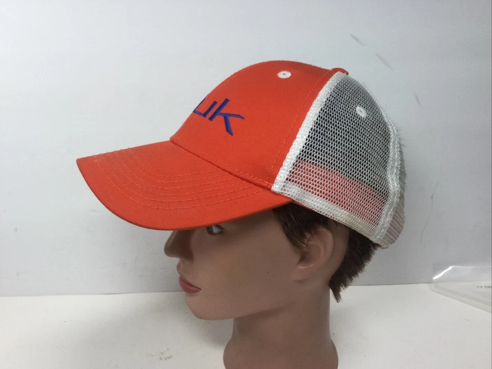 Huk Gorra de Pesca Snapback Malla Béisbol Camionero Gorra Blanco Naranja Foto 3 de 4