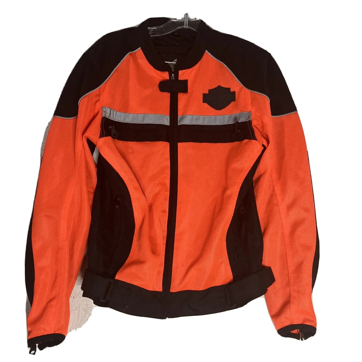 Harley Davidson Jacket Small Black Orange Mesh Reflective Harley Davidson Jacket Small Black Orange Mesh Reflective