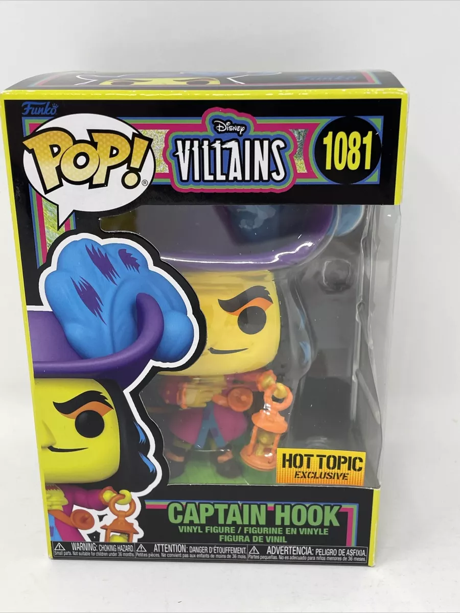 Funko Pop! Disney Villains Blacklight Hot Topic Exclusive Captain Hook 1081