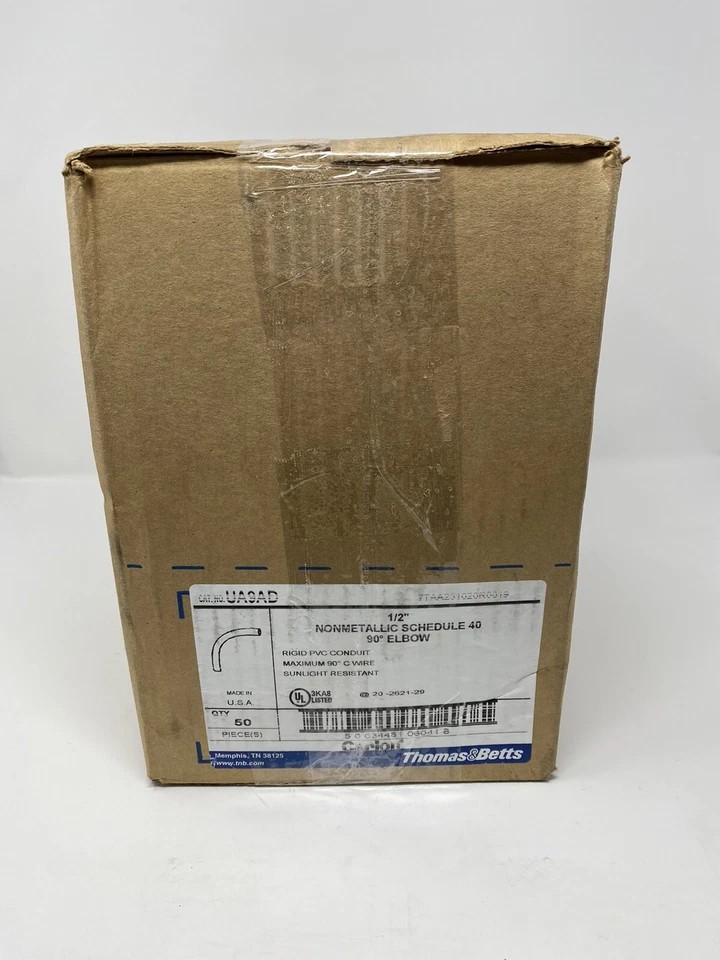 Juego de 50x Codo PVC Carlon UA9AD 1/2", 90°, Horario 40 Foto 2 de 4