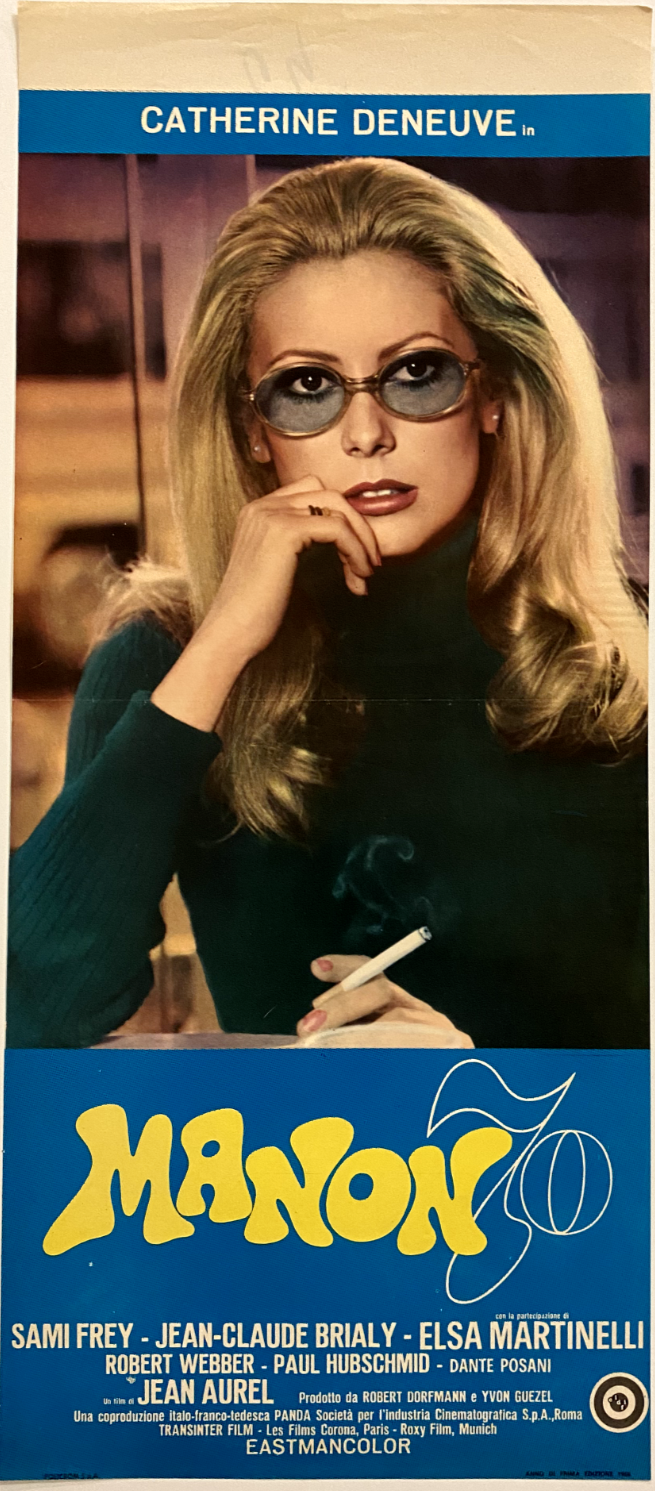 Locandina originale film Manon 70 (1968) - Regia di Jean Aurel