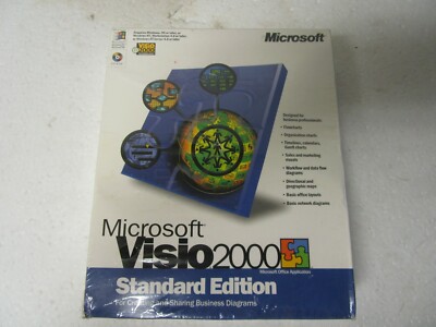 Microsoft Visio 2000 Standard Edition: Full Retail - New Sealed ...