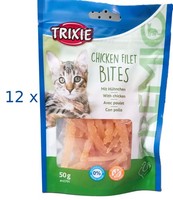 Trixie Chicken Filet Bites Mit HüHnchen: 12 X 50 G (€43,25 /Kg) Katzen Leckerlis
