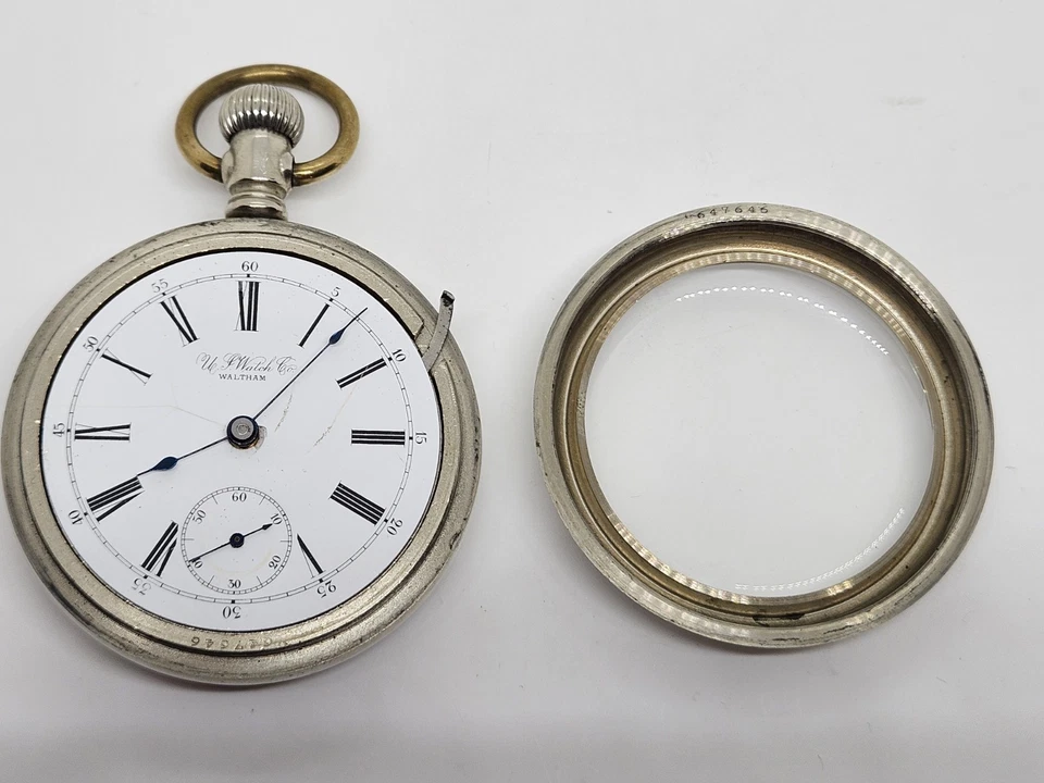 Antique 1892 U.S. Watch Co. (Waltham Mass) Gents 15J Victorian Pocket Watch 18s - Image 4 of 4