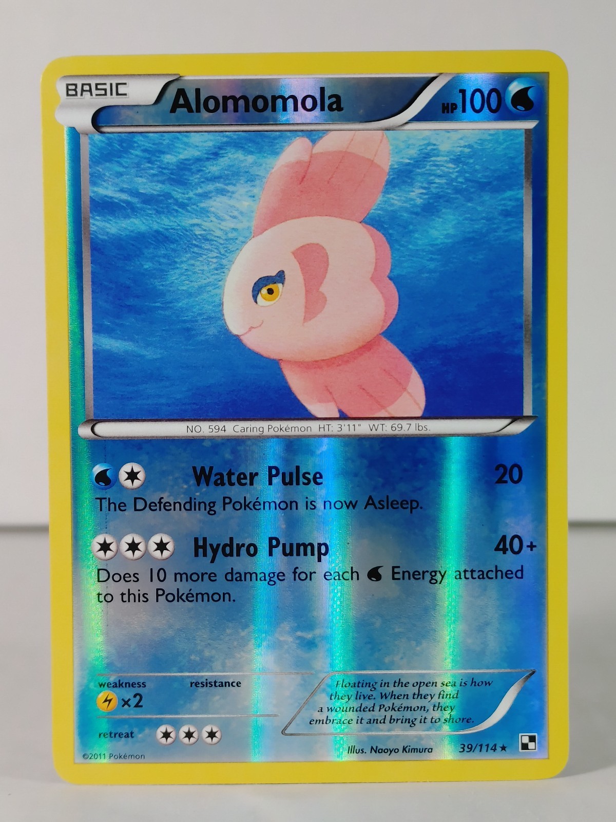 Alomomola - Rare/Reverse Holo - Black & White - POKEMON - 39/114 NM -Y
