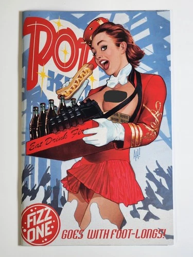 POP KILL #3 ADAM HUGHES UNCENSORED TOPLESS RISQUE VARIANT LTD 300 HAPPY COMICS