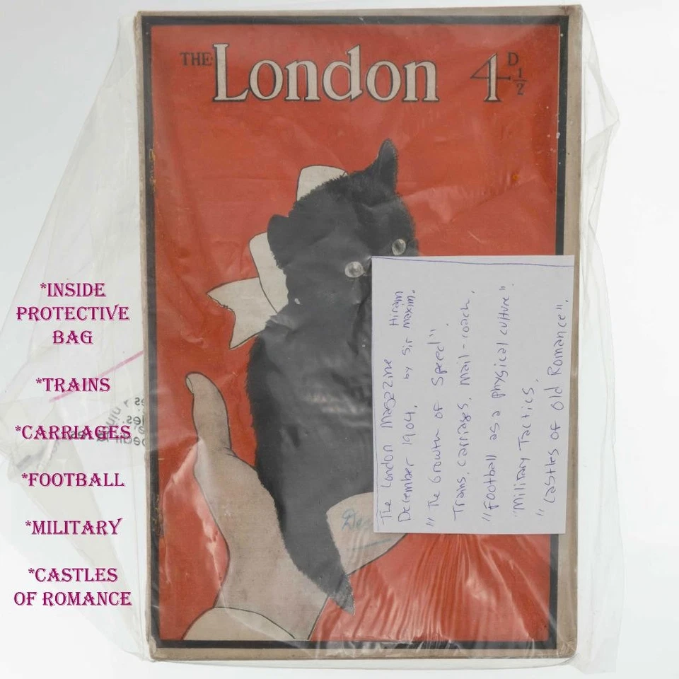 Antique 1st Ed CHRISTMAS The LONDON Magazine December 1904 CASTLES Romance Book Foto 2 de 3