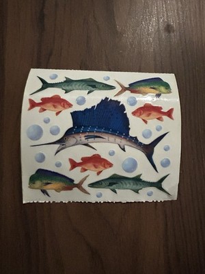 10 Sheets Rare Vintage Frances Meyer Fish Stickers