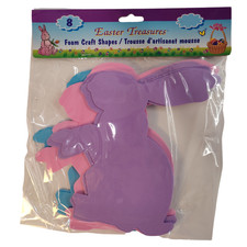 Easter Bunnies Foam Shapes 8pk Easter Treasures
