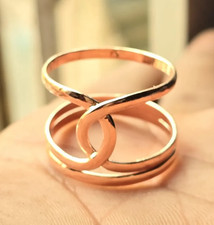 Solid Pure Copper Minimalist Healing Ring, Handmade, Unisex, Splint Ring