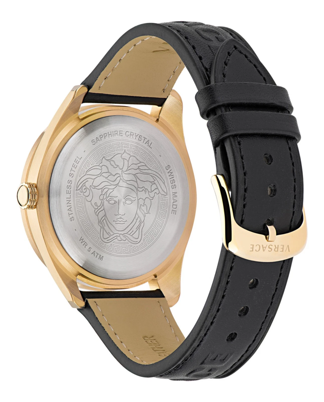 Orologio Versace Uomo Greca Dome Oro 42mm Cinturino Moda
