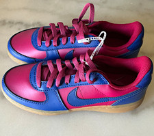 Nike Cortez Unisex Kids Sneakers US 5 Pink/Blue Leather Low Top Lace-Up