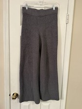 Aerie Women  s Small Charcoal Gray Wide Lounge Pants Comfy Cozy
