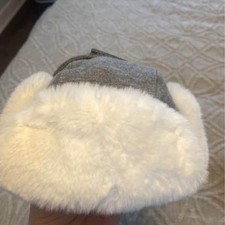Baby winter hat - gray/white