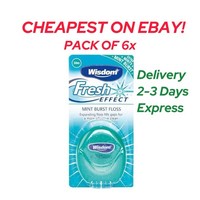 Wisdom Dental Floss Mint Pack Of 6, Express Delivery, Cheapest On ebay.