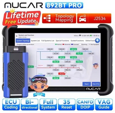 MUCAR 892BT PRO KFZ OBD2 Diagnosegerät ALLE System Auto Scanner 34 Reset DE 