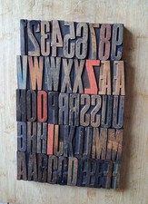 Vintage WOODEN Letterpress PRINTING BLOCKS 6.8cm High. Choose Your Letter.