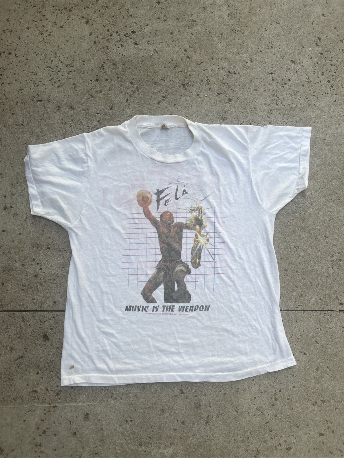 VTG  1980s Fela Kuti  T Shirt Single Stitch, 50/50 L