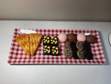 Realistic Pretend Play Food Cookies, pie, Brownies, Muffins Pastries Dessert